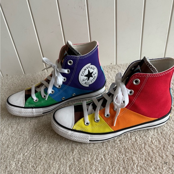Unisex Converse Chuck Taylor All Star Pride Rainbow Sneakers A06032C M 5 W 7 - Picture 2 of 7